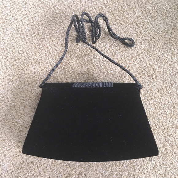 Velvet and satin cocktail purse - Picture 2 of 6